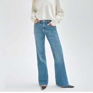Aritzia Denim Forum Marianne Mid Loose Flare